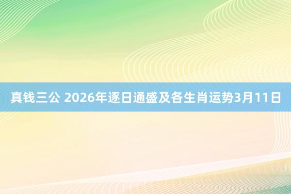 真钱三公 2026年逐日通盛及各生肖运势3月11日