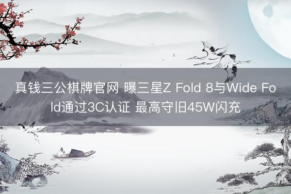 真钱三公棋牌官网 曝三星Z Fold 8与Wide Fold通过3C认证 最高守旧45W闪充