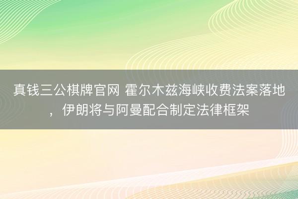 真钱三公棋牌官网 霍尔木兹海峡收费法案落地,伊朗将与阿曼配合制定法律框架