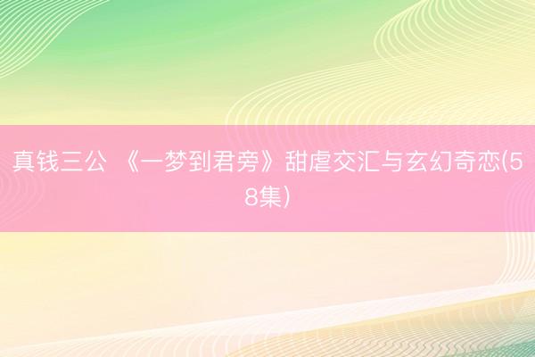 真钱三公 《一梦到君旁》甜虐交汇与玄幻奇恋(58集)