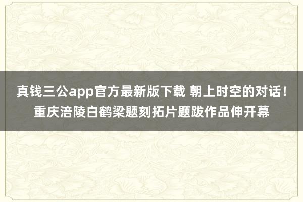 真钱三公app官方最新版下载 朝上时空的对话!重庆涪陵白鹤梁题刻拓片题跋作品伸开幕