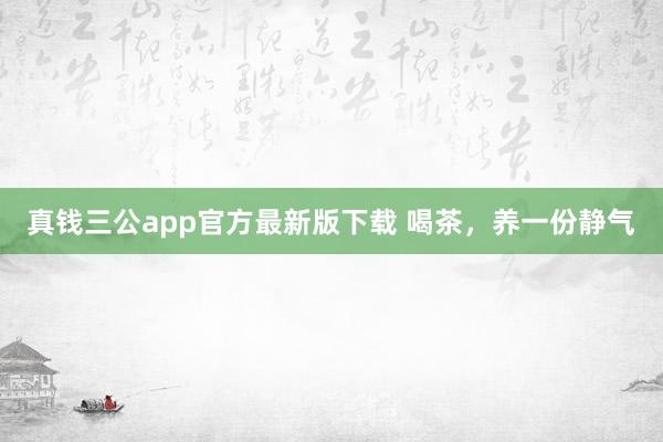 真钱三公app官方最新版下载 喝茶，养一份静气
