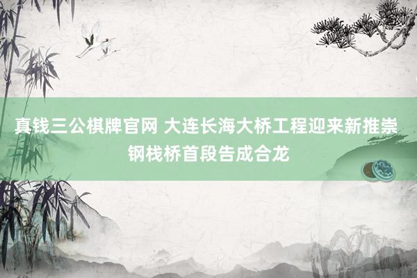 真钱三公棋牌官网 大连长海大桥工程迎来新推崇 钢栈桥首段告成合龙
