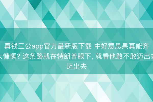 真钱三公app官方最新版下载 中好意思果真能齐大慷慨? 这条路就在特朗普眼下， 就看他敢不敢迈出去