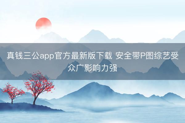 真钱三公app官方最新版下载 安全带P图综艺受众广影响力强